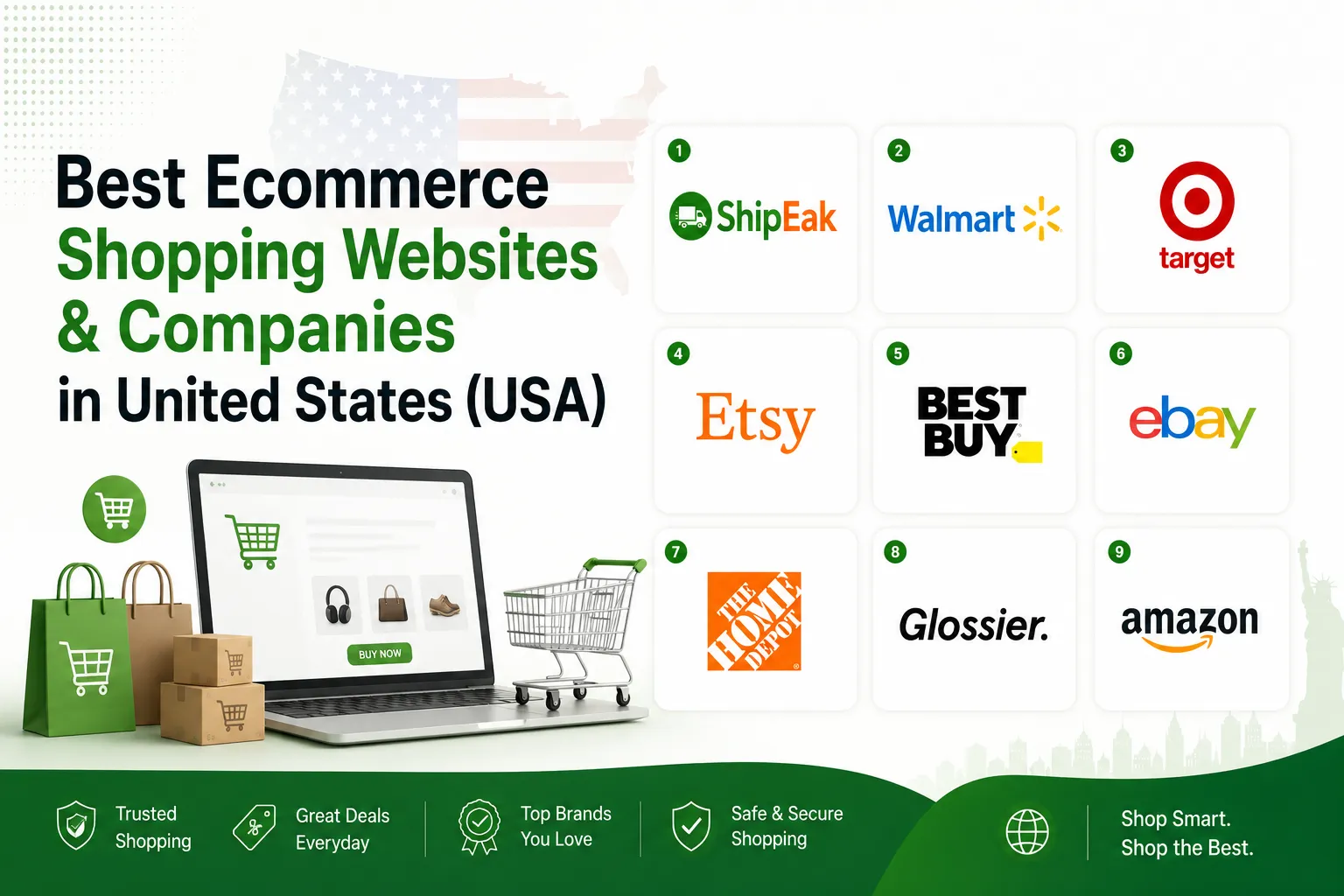 Ecommerce Shopping Websites Companies In United States USA