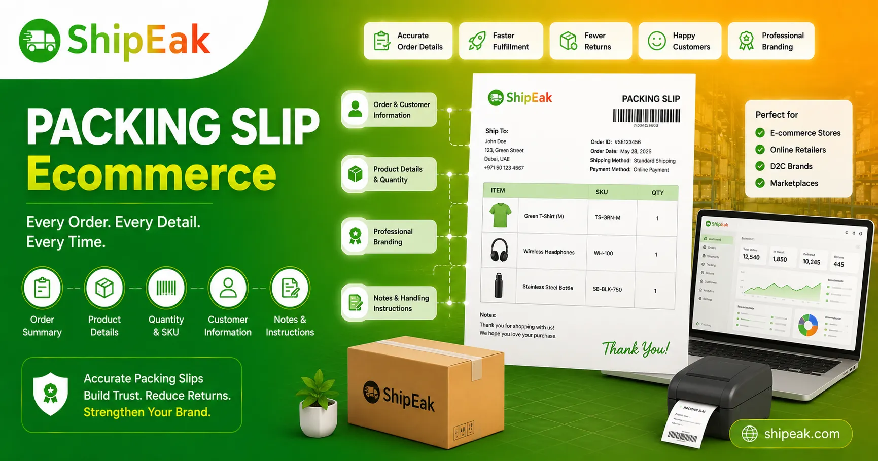 Packing Slip Ecommerce