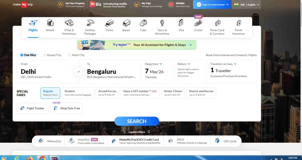 MakeMyTrip (MMT)