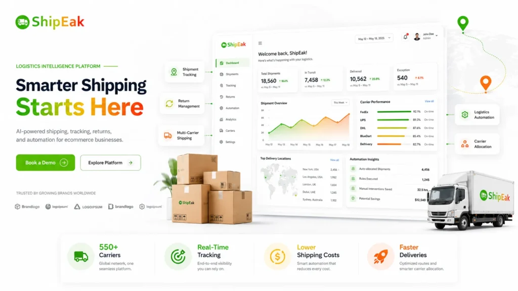 1. Smart Shipping Dashboard Smarter Shipping Starts Here