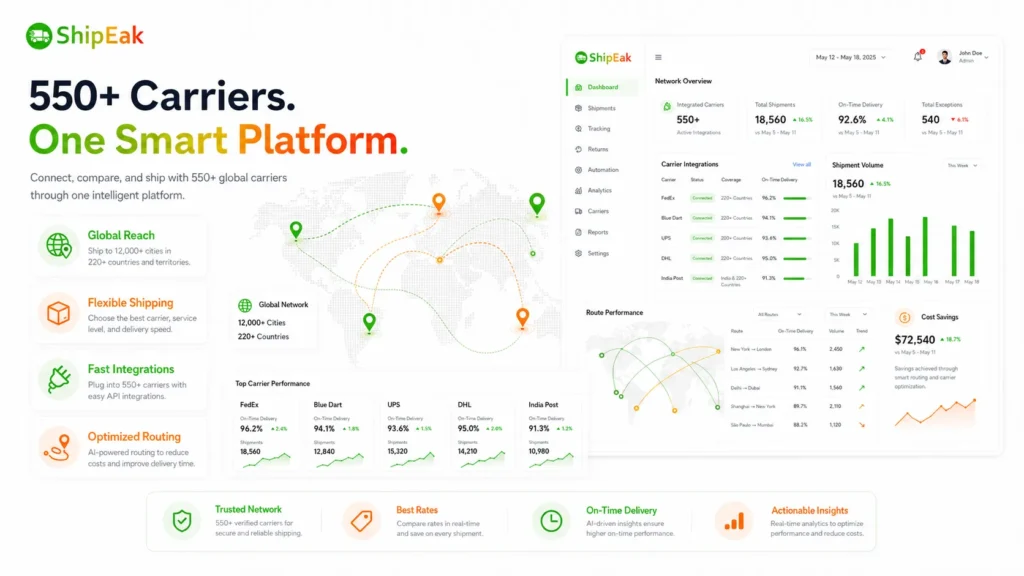 7. Carrier Network & Integrations 550+ Carriers. One Smart Platform.